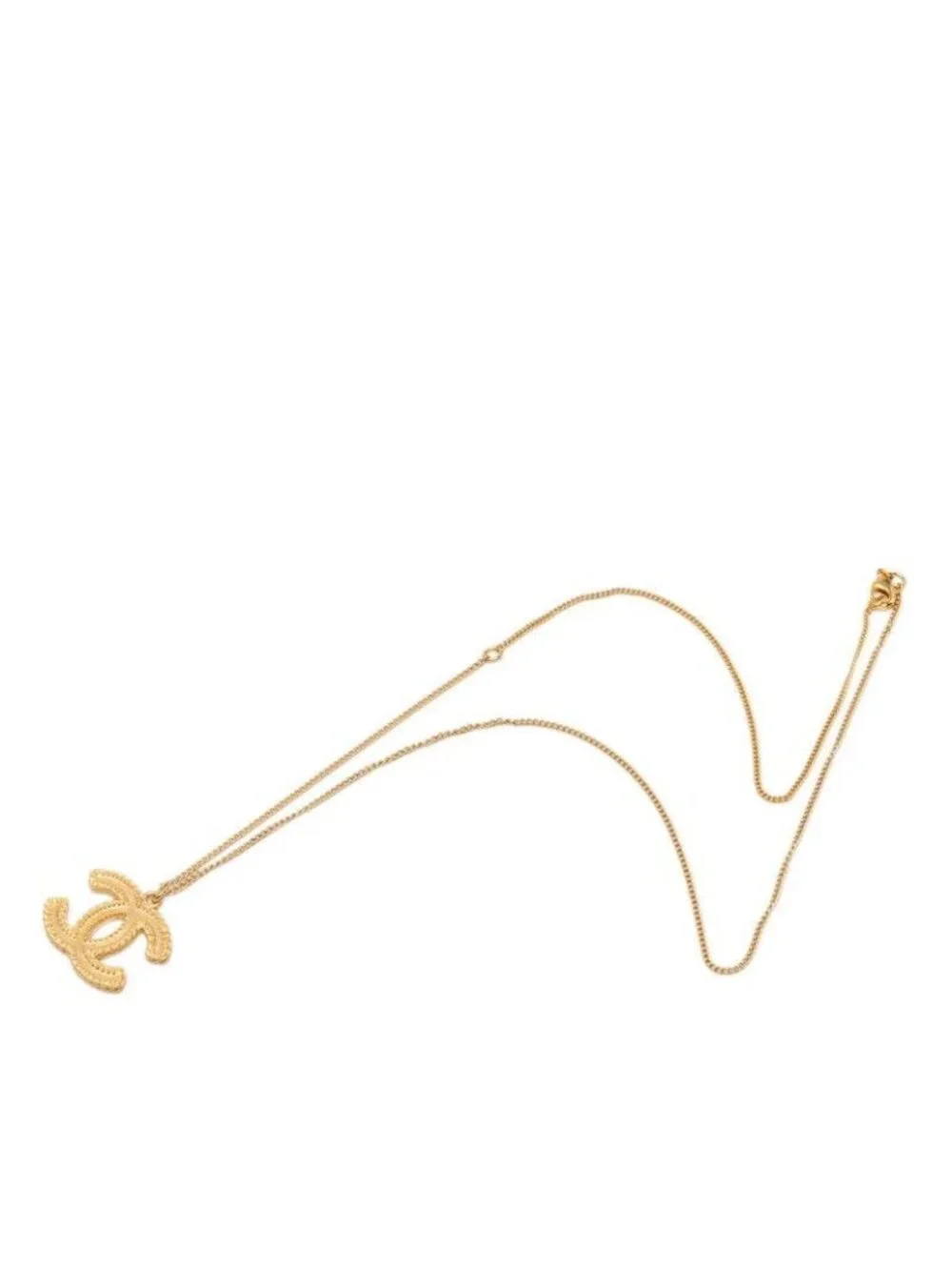 Chanel CC Logo Pendant 14c Gold Plated